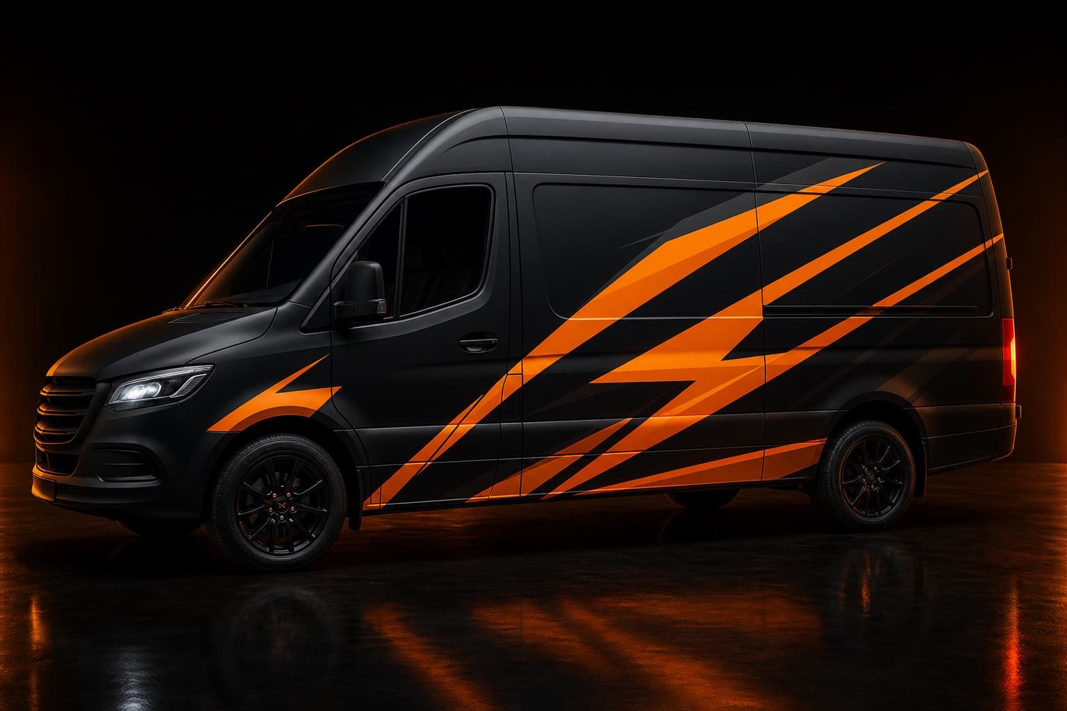 Mobix branded service van on the road